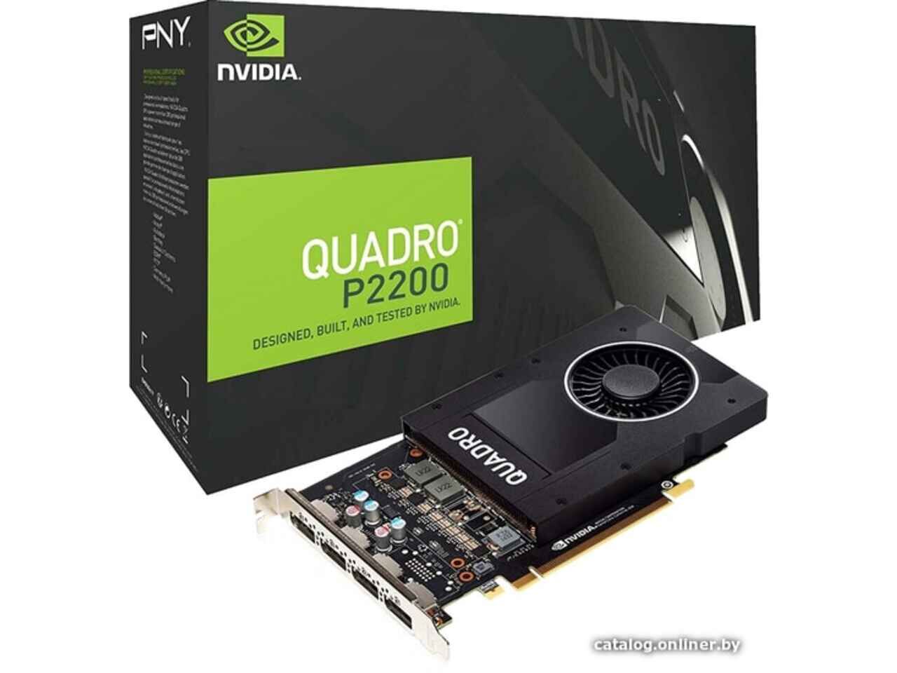 Видеокарта PNY Nvidia Quadro P2200 5GB GDDR5X VCQP2200-SB купить в Минске